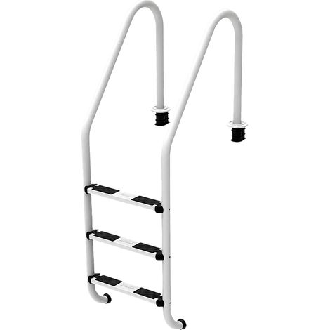 Escalera AstralPool Plascoat 3 Peldaños Blanca para Piscinas Salinas – 76161 (1/2)