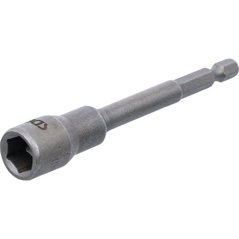 BGS vaso de impacto hexagonal extra largo para taladros accionamiento hexagonal exterior 6,3 mm (1/4") SW 11 mm - 2767 (1/4)