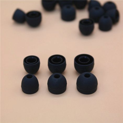 12 inserti auricolari di ricambio in silicone (6 paia) per auricolari, disponibili in 3 misure: piccola, media e grande. Accessori per cuffie. (1/5)