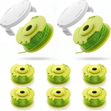 Bobines De Fil Pour Débroussailleuse Et Couvercles - Compatible Ryobi 18V 24V 40V - Nylon Torsadé 3.4M - Ensemble 10 Pièces (1/5)