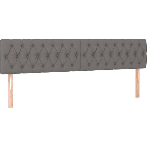 Maison Exclusive - Cabeceros tela gris oscuro 180x7x78/88 cm (1/5)