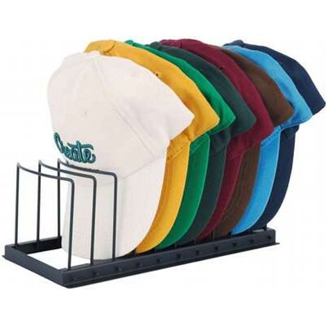 Clip de rangement de chapeau, support pour 10 chapeaux pour chambre à coucher, armoire, bureau - facile à installer et à saisir (1/5)