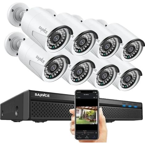 Système de Caméra de Sécurité, 8 Canaux, Résolution Vidéo 8MP, 5MP 8Pcs Caméra-b, 1T-c (1/2)