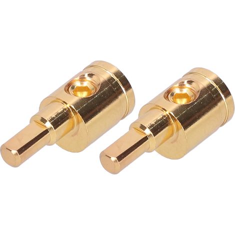 2 connecteurs réducteurs de fil 0GA en cuivre pur plaqué or pour modification d'amplificateur audio de voiture (1/5)