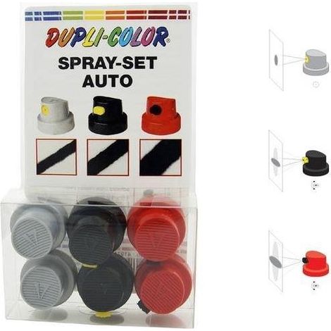 Dupli-Color - Set di 6 ugelli spray 3 effetti di spruzzo (1/2)