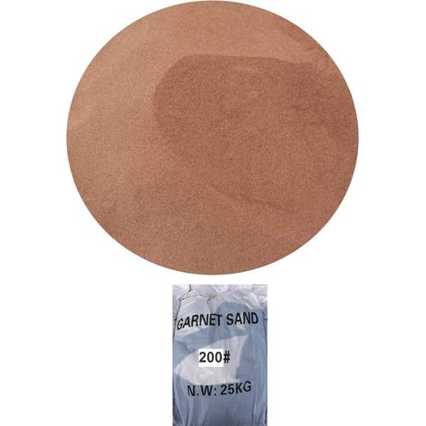Sac 25 kg Sable Abrasif Garnet Mesh 200A+ pour Sableuse Aérogommeuse Sablage Aerogommage