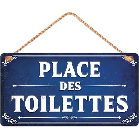 Plaque de porte pour les toilettes en MDF - 20 x 10.5 cm (1/2)