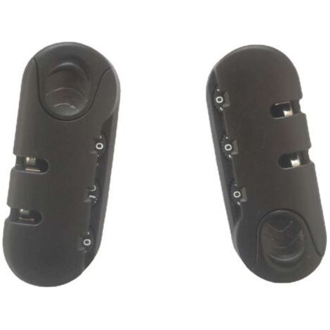 2 pcs Serrure de sécurité pour valise, serrure à combinaison pour bagages, combinaison à 3 chiffres, code à combinaison de haute sécurité, serrure à bagages de voyage de remplacement, ada (1/4)