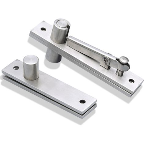 2er-Pack versteckte Drehtürscharniere mit 360-Grad-Drehung, robuster Edelstahl mit Befestigungsschrauben (130 x 25 mm)