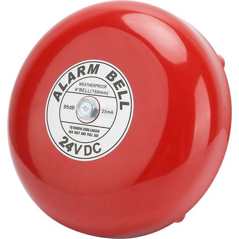 Sonnette électrique à frappe interne en acier au carbone de 15 cm (6 pouces), 95 dB, 24 V CC (1/5)