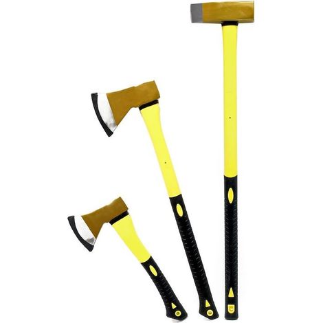 Ensemble de 3 Haches Polyvalentes en Acier Forgé pour Travaux de Sylviculture et d'Agroforesterie