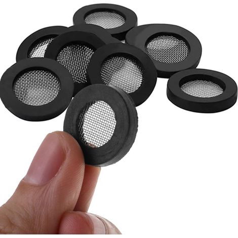 Lot de 20 joints toriques en caoutchouc avec maille de filtre à eau en acier inoxydable (filet plat G3/4") (1/5)