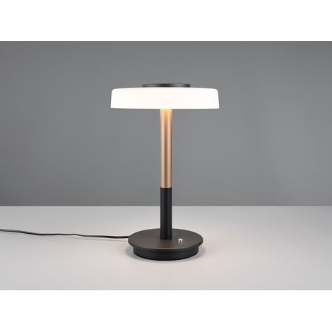 Dimmbare LED Tischleuchte CELESTE 2-farbig mit Glasschirm, Höhe 35cm (1/5)