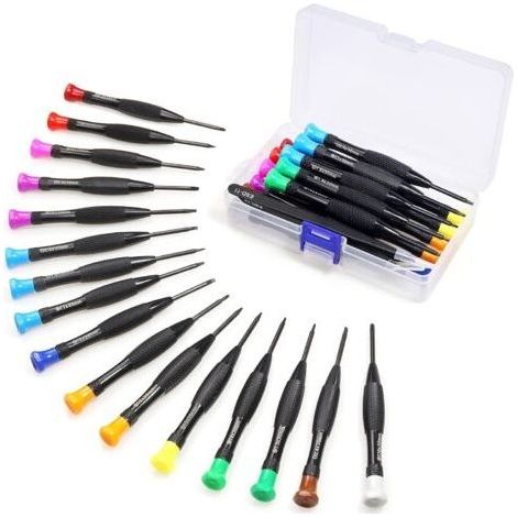 18 Pièces tournevis Torx Mini Magnétique Torx Flathead Phillips Petits Tournevis Brucelles avec T2 T3 T4 T5 T6 T7 T8 T9 T10 pour Xbox Ordinateur Téléphone Montre Bijoutiers (1/4)