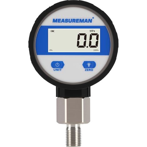 Digital pressure gauge 0-600 bar precision 1% dial 2.5" connection 1/4" BSP (1/5)