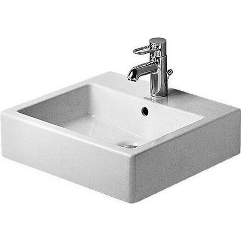 Duravit VERO lavabo con piano rubinetteria troppopieno 500x470mm monoforo bianco