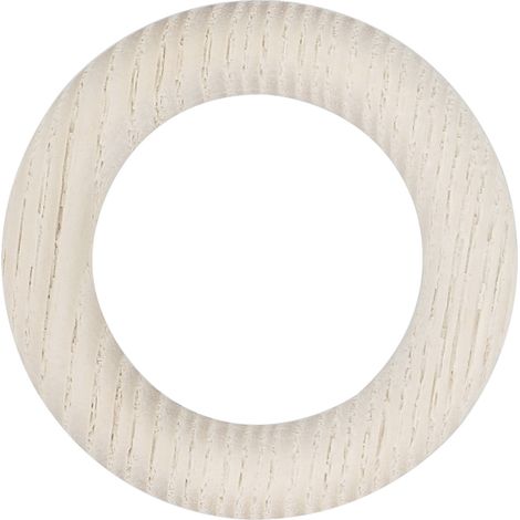 Lot de 10 anneaux en frêne pour tringle D28 mm Blanc 28 mm