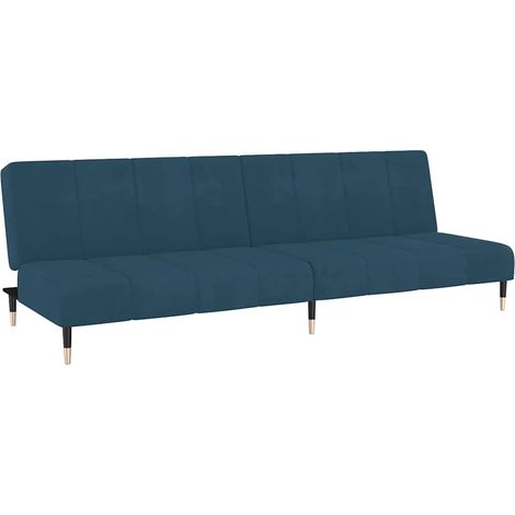 Canapé  Sofa-lit à 2 places Bleu Velours (1/5)