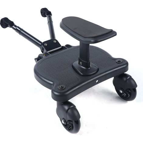 Kinder Trittbrett Buggy Board Kiddyboard Mit Sitz Rollwagen Kinderwagen bis 25KG
