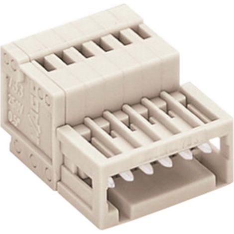 WAGO Stiftgehäuse-Kabel 733 Polzahl Gesamt 3 Rastermaß: 2.50 mm 733-203 1 St. (1/2)