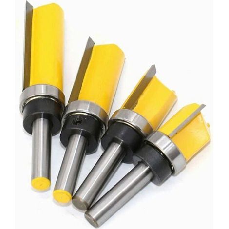 Fraise À Affleurer - Tige 8 mm - Diamètres 20 25 38 1 50 8 mm - Pour Routeur CNC Et Portatif - Lot De 4 (1/4)