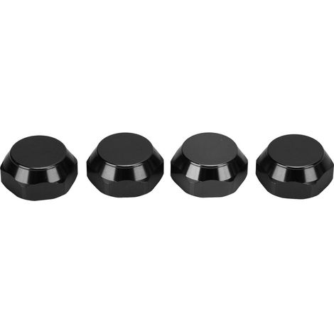 4 écrous de roue hexagonaux en alliage d'aluminium de 17 mm, capuchons de montage anti-poussière pour accessoires de mise à niveau de voitures RC 1/8, noirs (1/5)