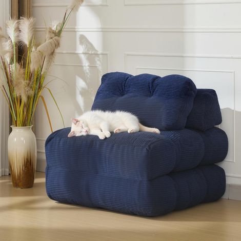 Canapé-Lit Pliant, Fauteuil Convertible avec Oreiller, Matelas Pliable avec Dossier, Fauteuil-Lit Pliant Portable, Canapé-Lit Confortable pour Salon Ou Chambre à Coucher, Simple (1/5)