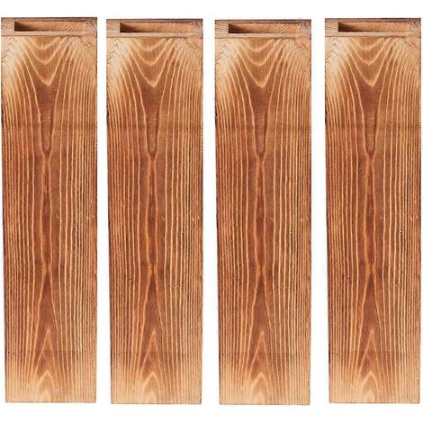 Lot de 4 jardinières murales pour plantes d'intérieur, décoration murale en bois-- (1/5)