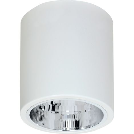 Spot plafond rond blanc Ø13 E27 15W Downlight Luminex