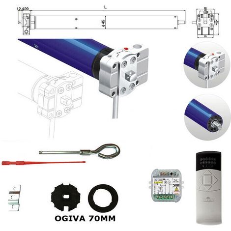 Kit Automazione Tende Da Sole Motore Con Manovra 50nm 100kg Centrale Telecomando