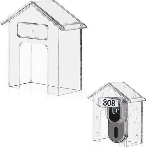 Cache-sonnette, protection pour sonnette, capot de protection, auvent de sonnette, protection pour sonnette, cache-sonnette résistant aux intempéries, protection contre la pluie (1/5)