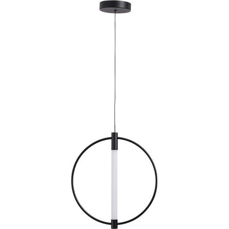 Suspension circulaire ultra-mince, lampe suspendue ronde en métal avec abat-jour en tube long en acrylique, lustre LED moderne - 5W - 3000K, lampes à suspension d'éclairage décoratif de chevet (1/5)