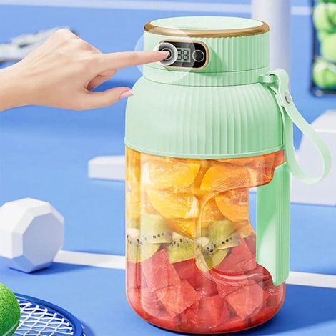 Tragbare elektrische Fruchtpresse, Mixer, Entsafter, Shaker, Smoothie-Maker – grün (1/5)