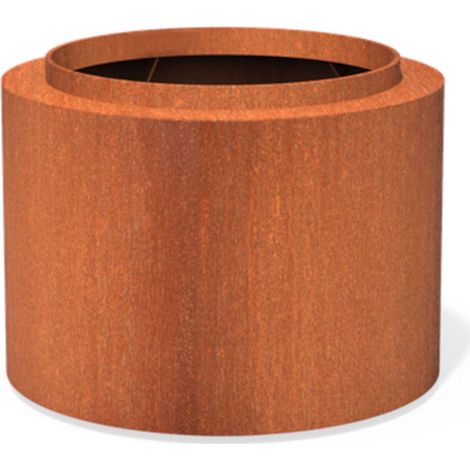 Dipott Pflanzgefäß Topic rund aus Corten-Stahl Pflanzkübel Ø 80 cm (1/2)