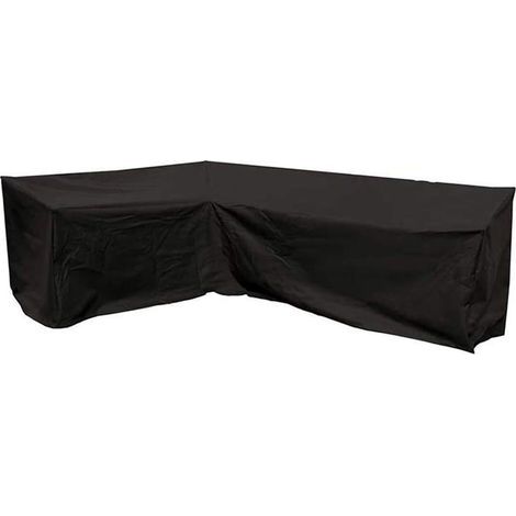 Wasserdichte V/L-förmige Ecksofa-Abdeckung für Gartenmöbel, Lounge-Abdeckung, UV-Schutz, staubdicht, Ecksofa-Abdeckung (300x300x98cm, schwarz, 1 Stück) (1/5)