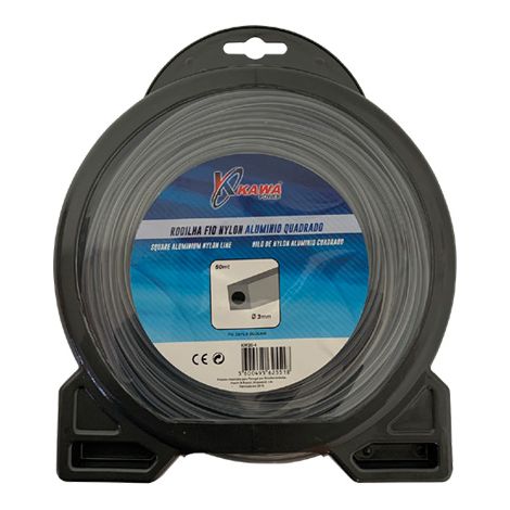 Kawapower Hilo de nylon cuadrado con aluminio 2,4 mm 15 m (1/2)