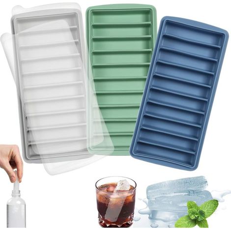 Bols à glace en silicone avec couvercles idéaux pour le sport et les bouteilles d'eau Lot de 3 pièces de 10 puitsAec (1/5)