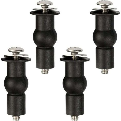 [Kit de Fixation Universel pour Siège WC] Toilette Abattant Caoutchouc et Acier Inoxydable Vis Boulons d'Écrous Compatibilité 13 à 18 mm (1/4)