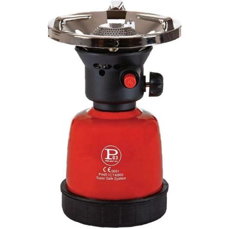 Fornello a Gas con Cartuccia da Viaggio Campeggio Piezo Elettrico Cook (1/2)