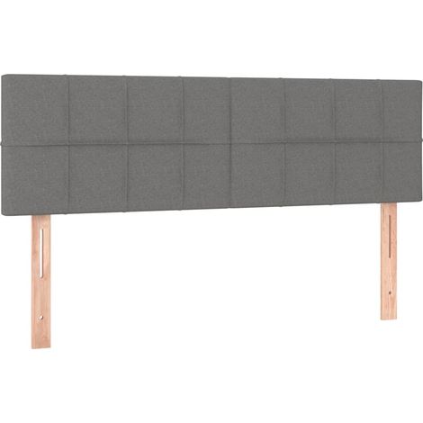 Maison Exclusive - Cabeceros tela gris oscuro 144x5x78/88 cm (1/5)