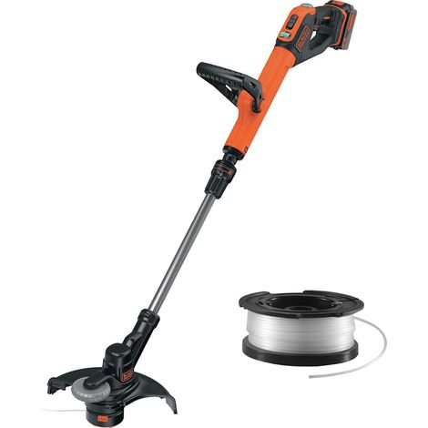 Black&Decker – Coupe-bordure sans fil 28cm avec 1 batterie 18V 4.0Ah et chargeur – Mode Eco-Turbo – Tête pivotante 180° pour bords nets - STC1840EPC-QW