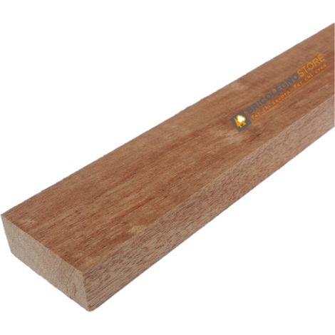 Listello legno massello di okoumè piallato mm 20 x varie misure x 1400 dimensione disponibile: mm 20 x 40 x 1400 (1/2)