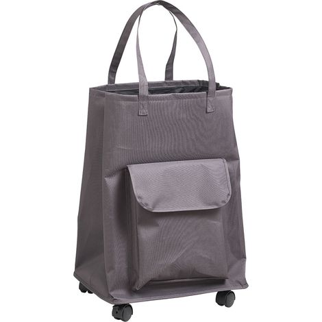 Cesta porta Biancheria con Ruote e Manici Grigio