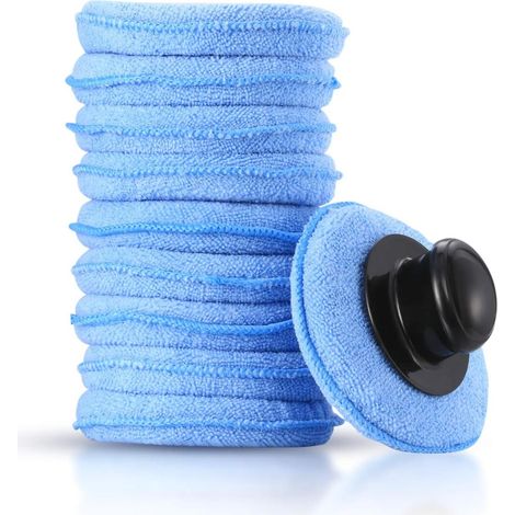 Set mit 10 Mikrofaser-Applikatorpads für Autos, Schwämme zum Reinigen und Polieren von Autowachs (1/5)