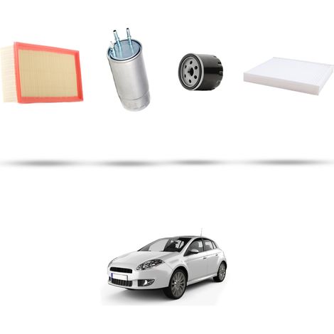 Kit tagliando 4 filtri compatibile con Fiat Bravo II 1.9 MJT 110kw dal 2007 al 2009 (1/5)