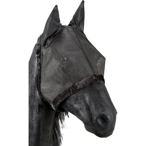Vollständig, Schwarz 10: Paddock-Netzmaske für Augen- und Ohrenschutz