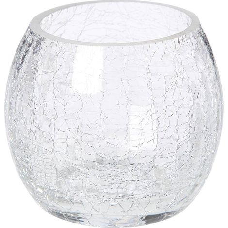 Vaso per candele in vetro crepato H7cm - Atmosphera créateur d'intérieur