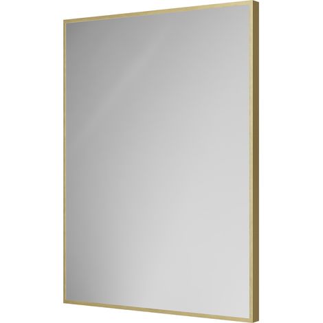 Colore Brandon Brushed Brass Aluminium Framed 600mm x 800mm Mirror (1/5)
