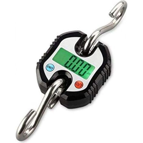 Mini Balance Électronique Portable Balance De Grue Balance Numérique LCD pour Suspendre Le Crochet De Bétail De Mouton De Porc 300lb/150 Kg (Color : Black, Size : 150kg/50g) (1/3)