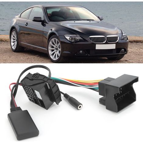 Adaptador de audio Bluetooth 5.0 con micrófono y cable AUX, 150 cm, compatible con BMW E60 E63 E64 E65 E66 E87 (1/5)